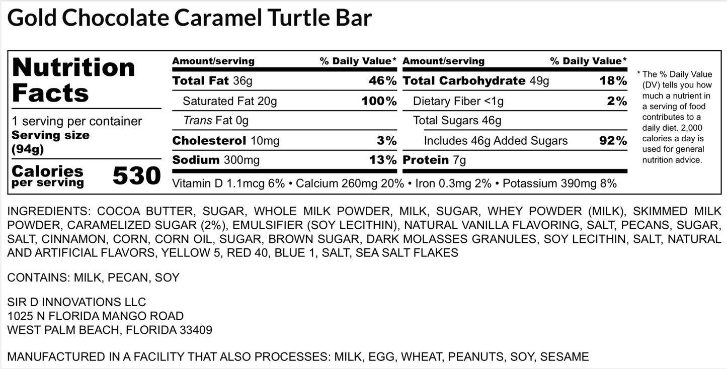 Caramel Turtle Chocolate Bar