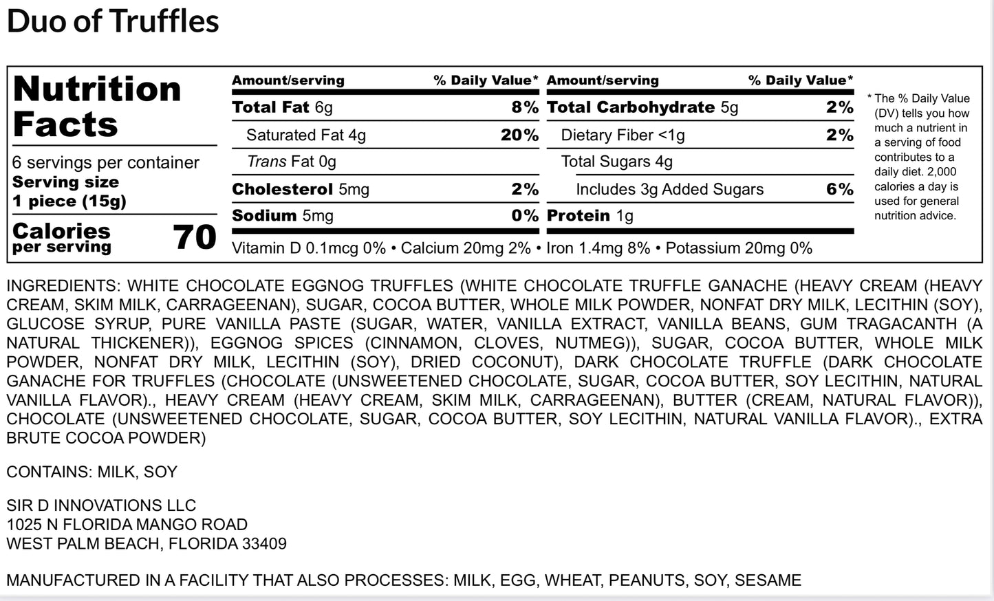 Duo of Truffles - 6pcs